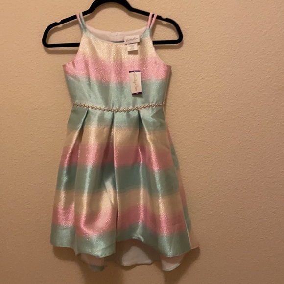 Brand New With Tag girls size 10 sleeveless high low dress - Picture 2 of 8